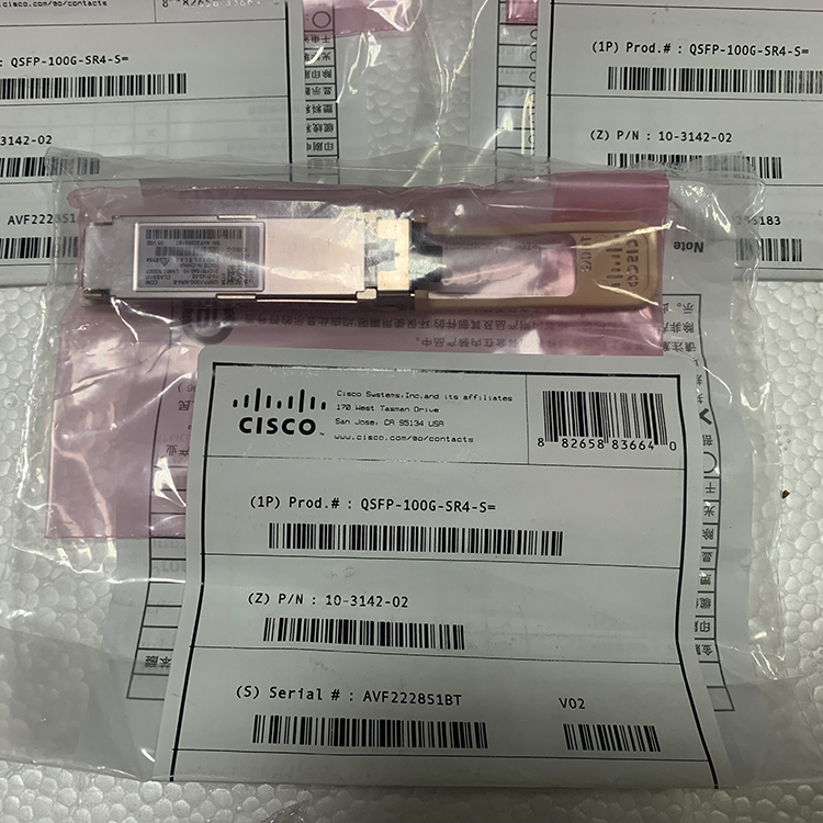 思科 CISCO QSFP-100G-SR4-S= 光纖模塊