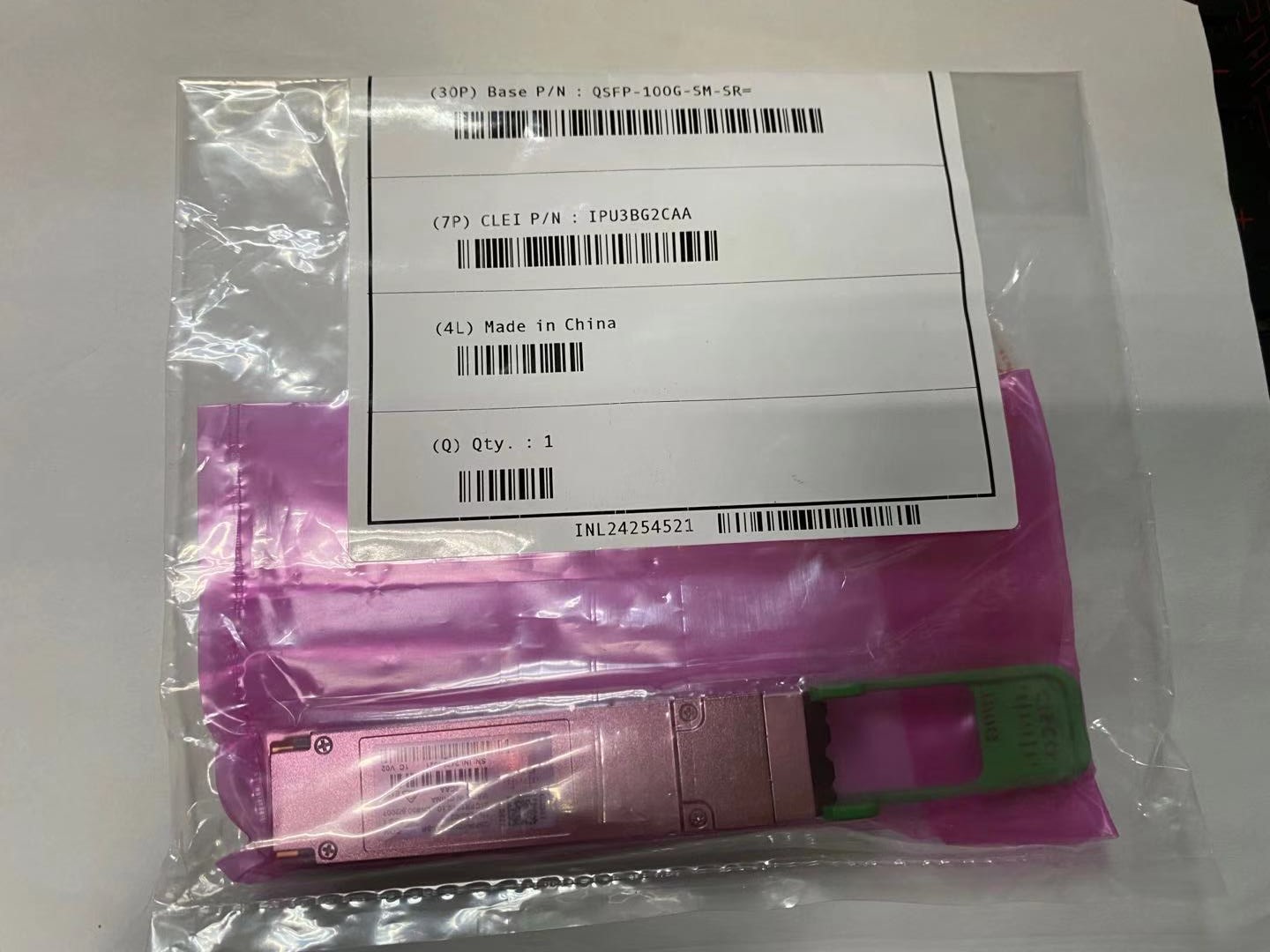 思科 CISCO QSFP-100G-SM-SR= 光纖模塊